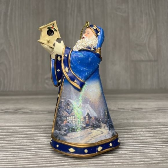 Thomas Kinkade Heirloom Santa ornament old world Santa with bird house Christmas - Picture 2 of 8